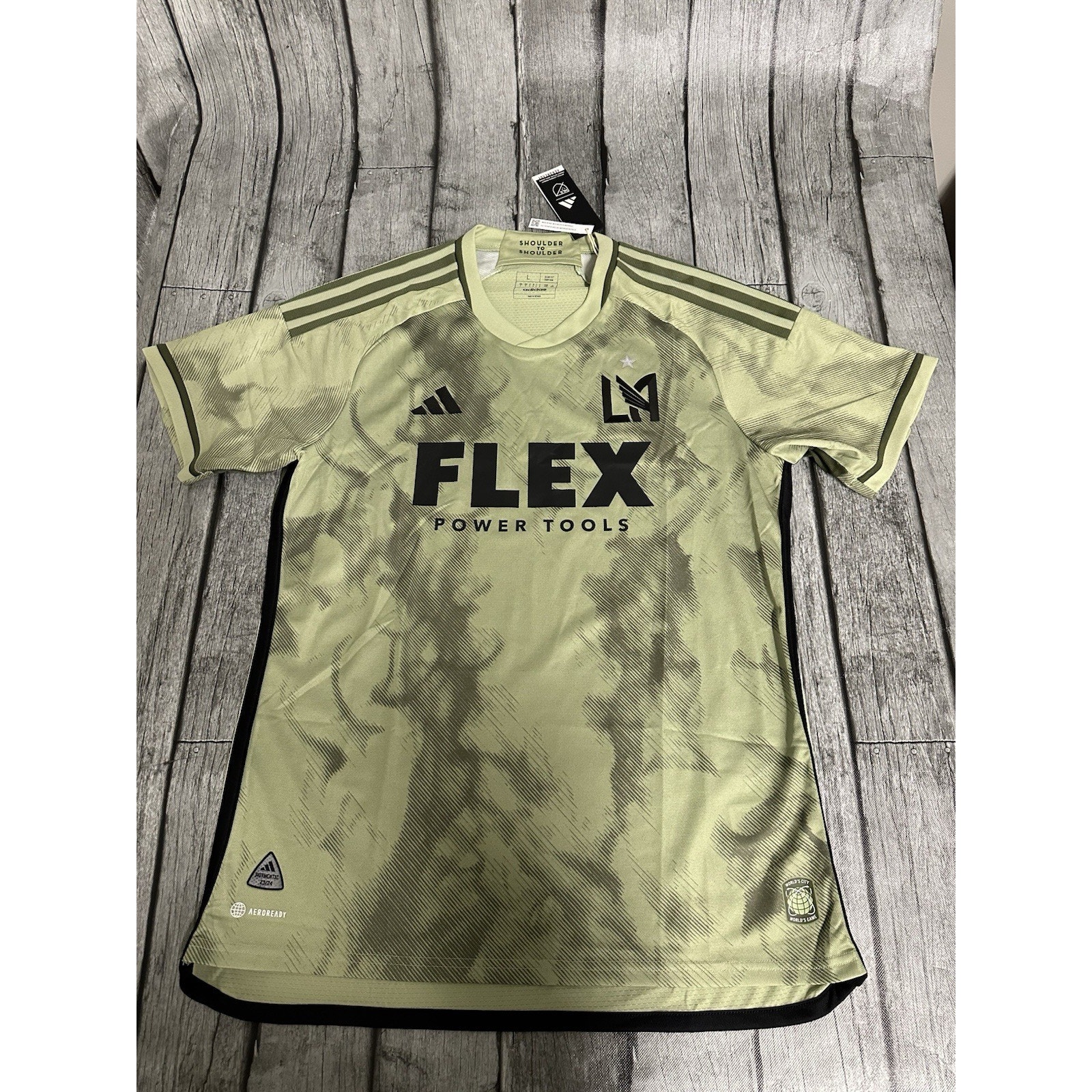 Nwt Men’s Adidas Lafc 2023/24 Authentic Away Jersey Lime Green Large L